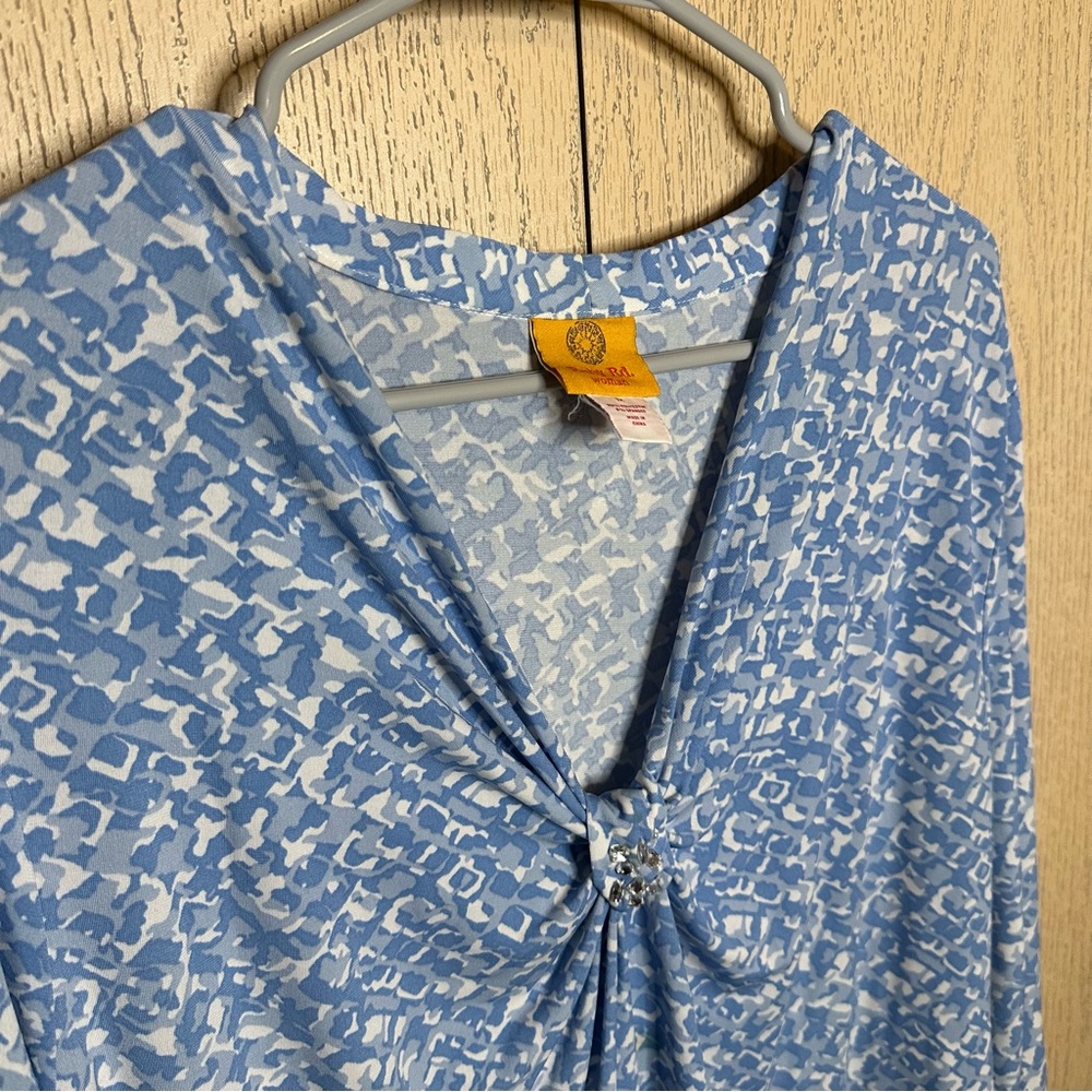 Ruby Rd Blue Blouse 1X - Picture 5 of 9